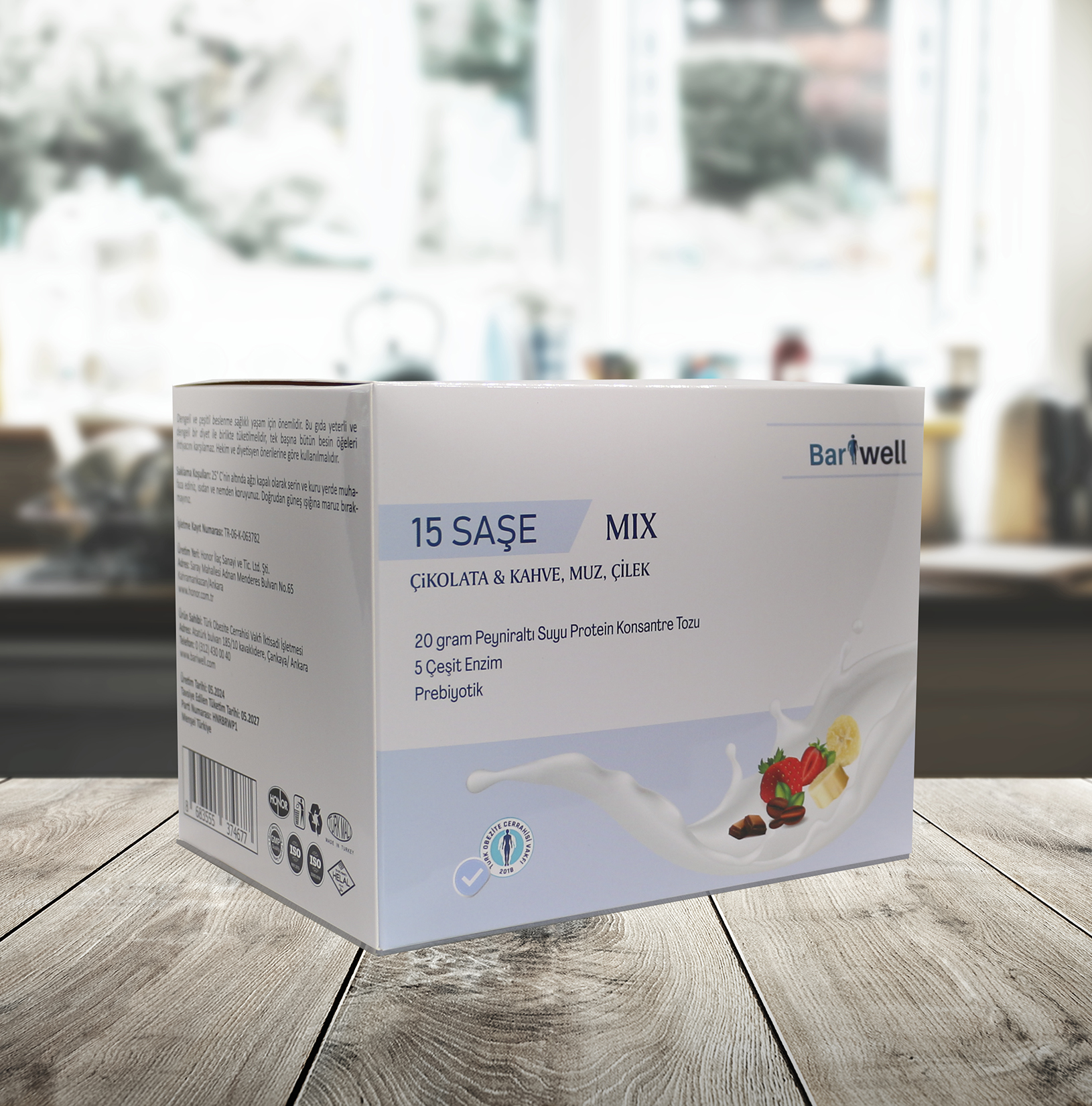Bariwell Mix Protein Tozu 15 Saşe (Çikolata&Kahve, Muz, Çilek) - Görsel 3